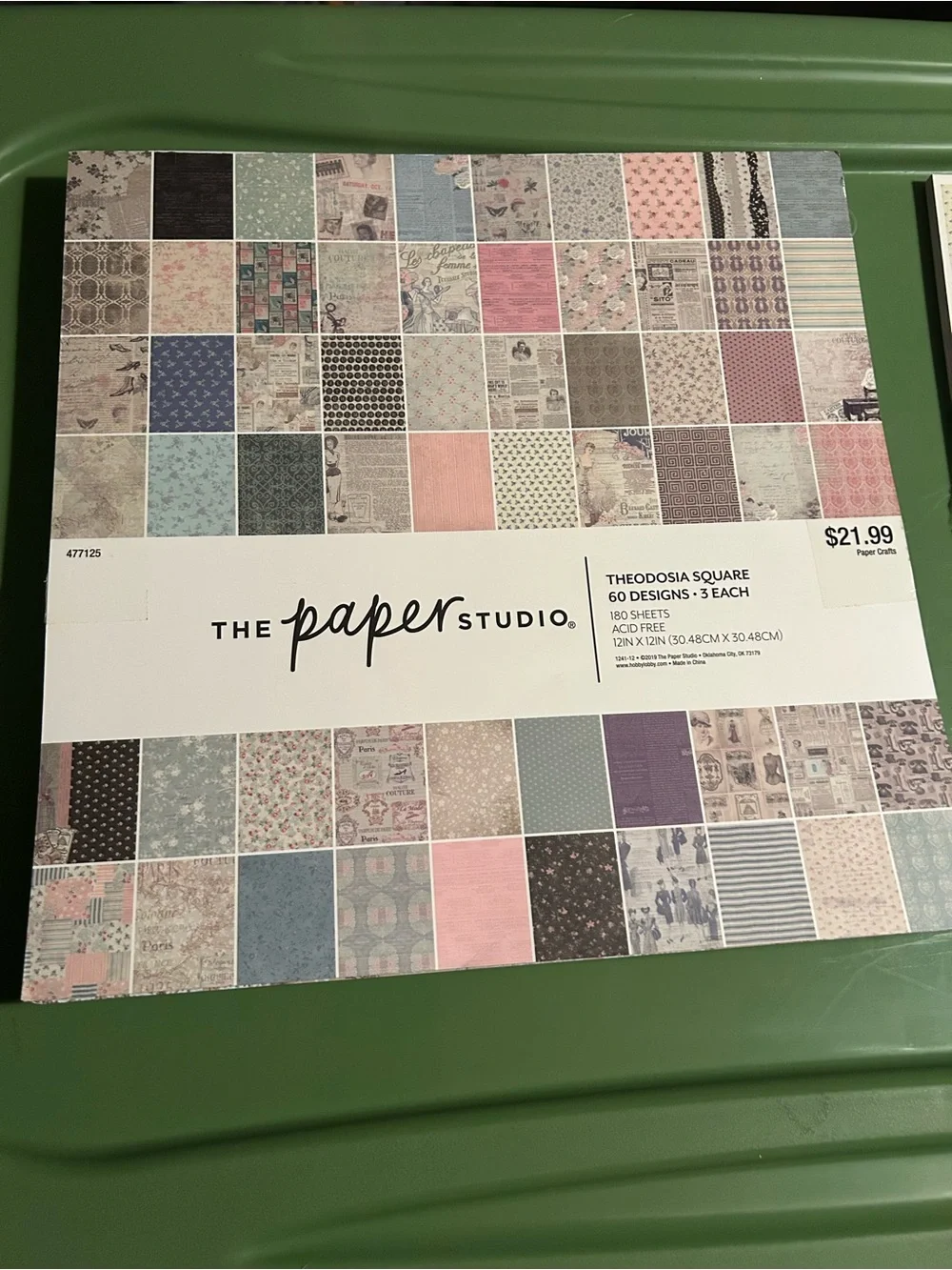 Theodosia Square Decorative Scrapbook Paper Pad - Multi Pink & Blue